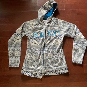 Cute burton zip up sweat shirt